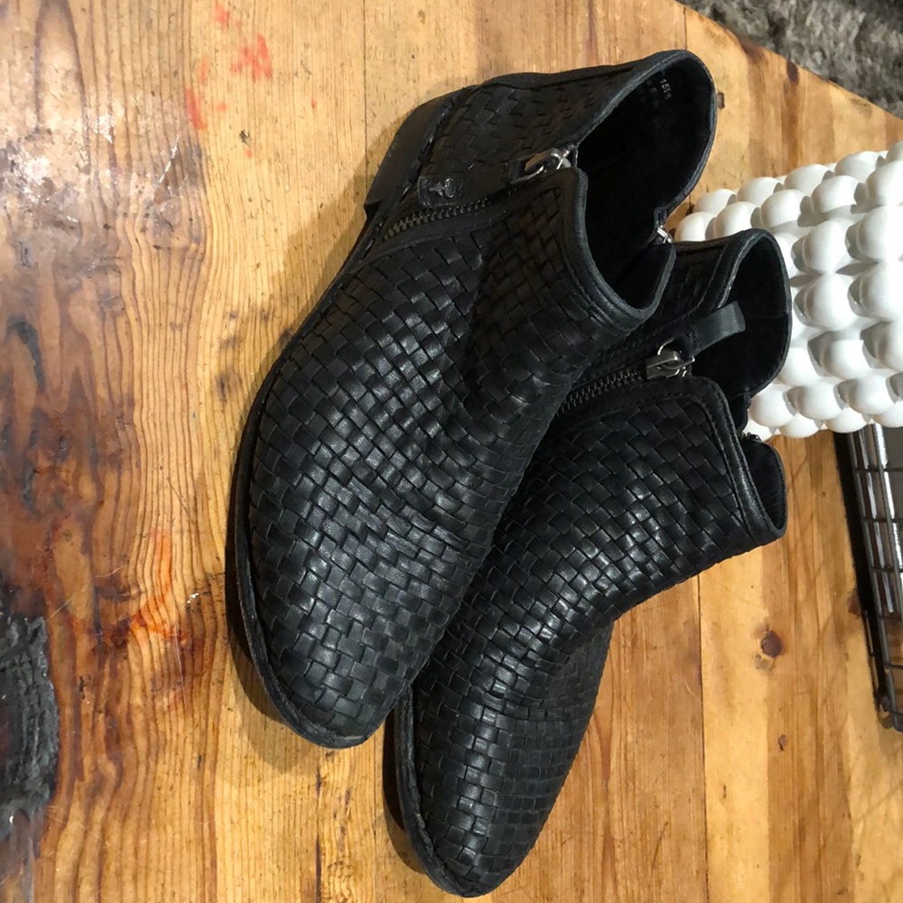 Trask 6.5 Woven Leather Booties